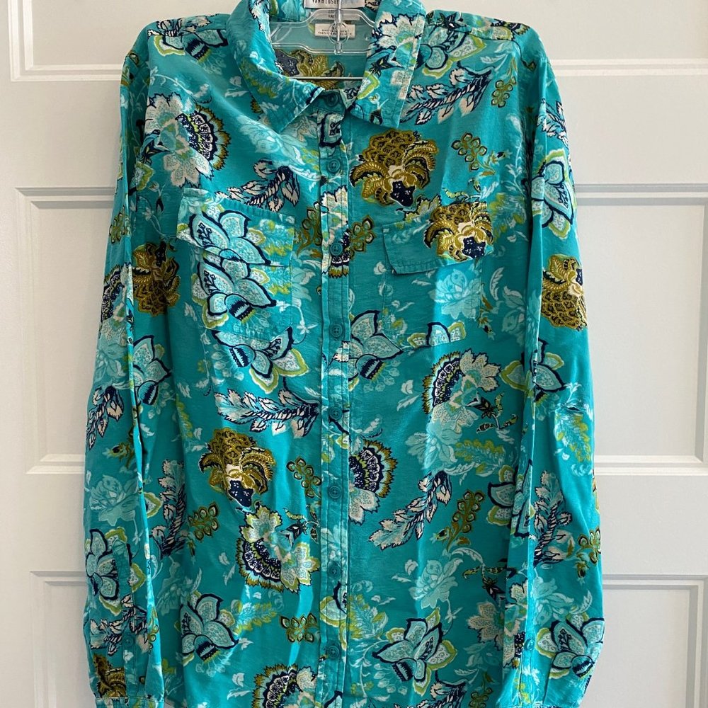 Camisa VanHeusen Floral Azul